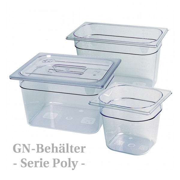 Gastronormbehälter aus Polycarbonat GN-Behälter Größe & Tiefe wählbar